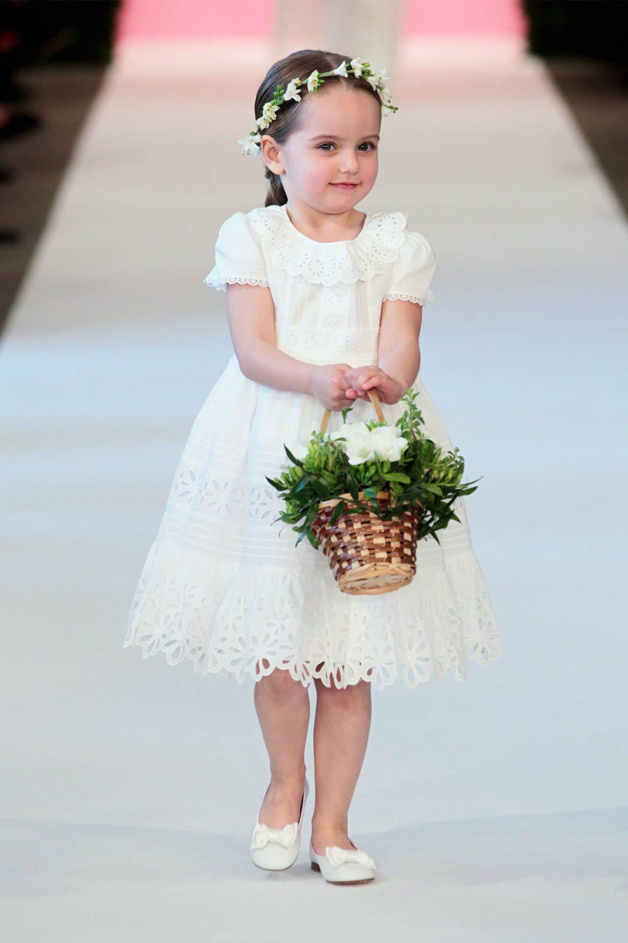 flower girl with a dress by Oscar de la Renta