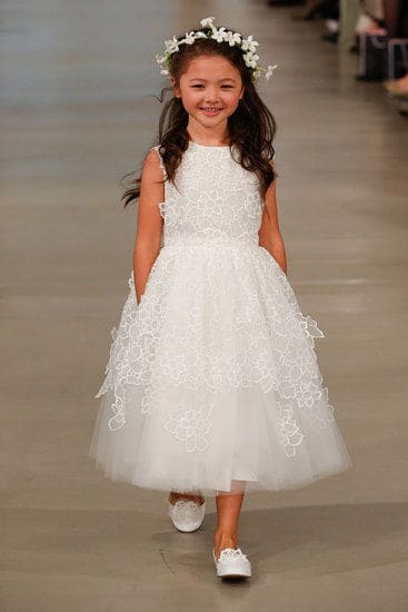 flower girl with a dress by Oscar de la Renta