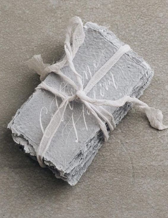 wedding invitation in concrete grey colour