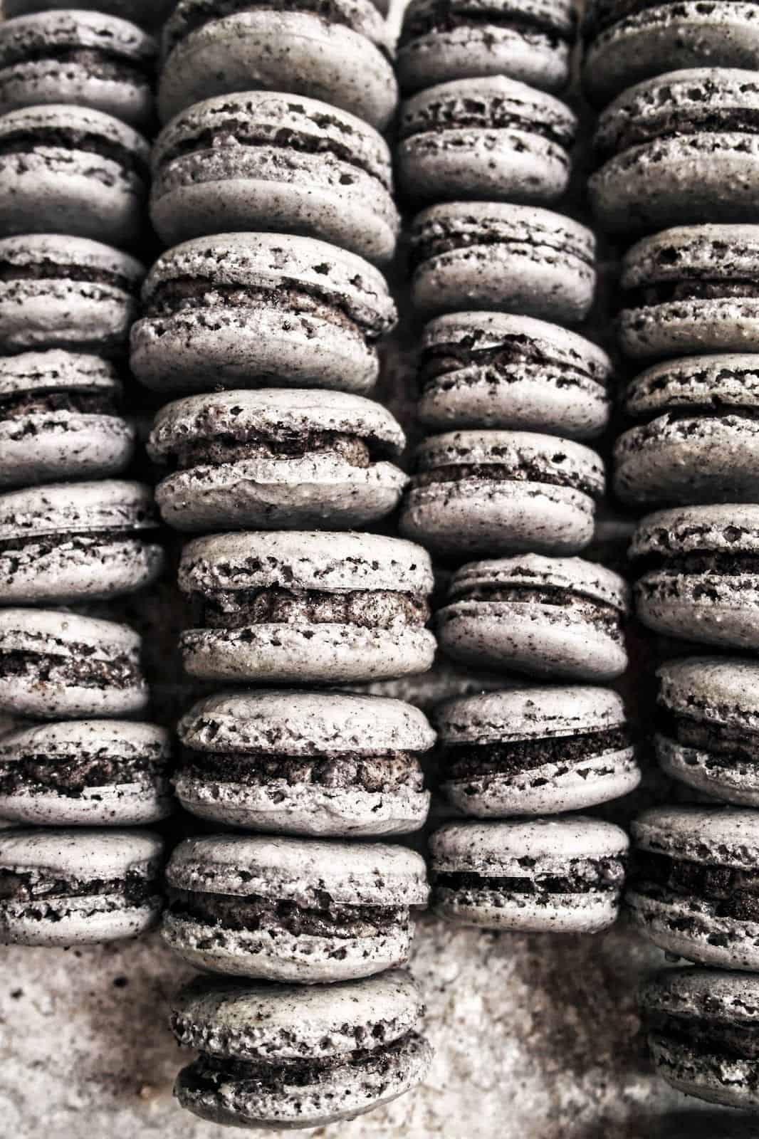 grey macarons