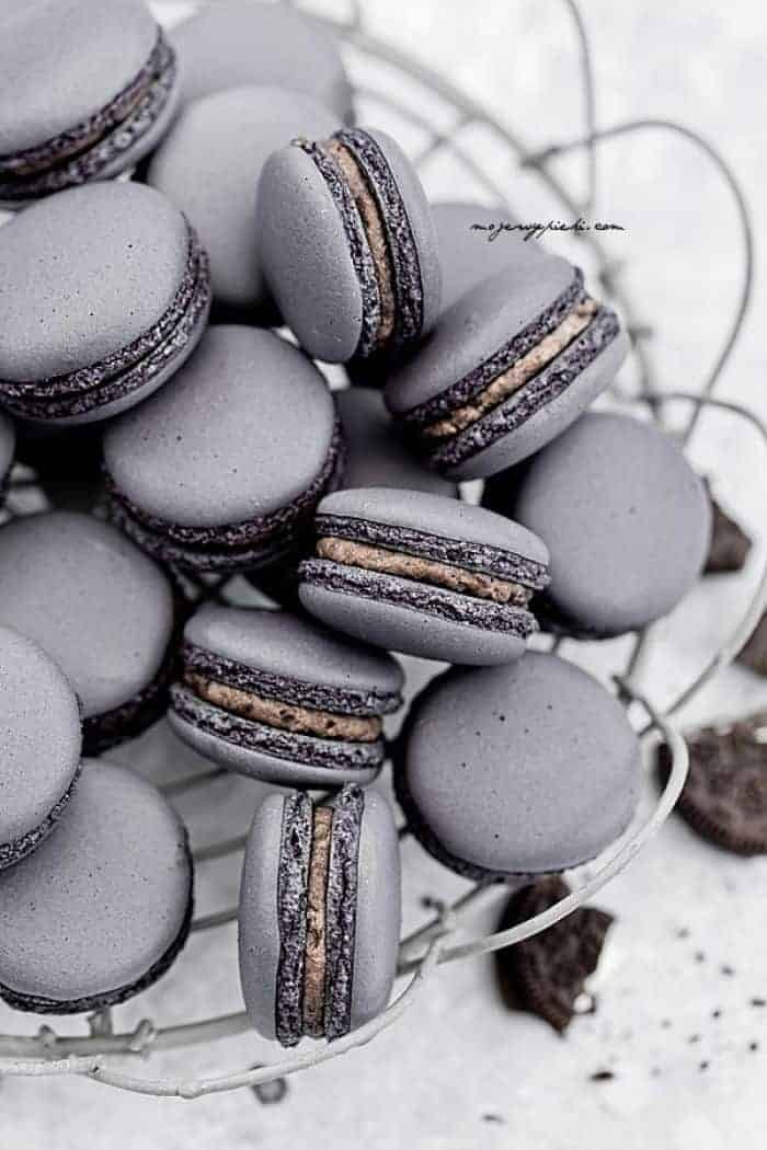 grey macarons