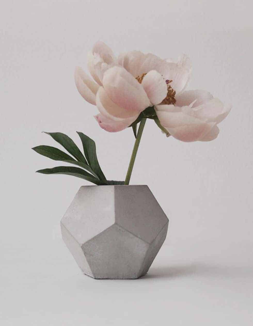 vase with concrete