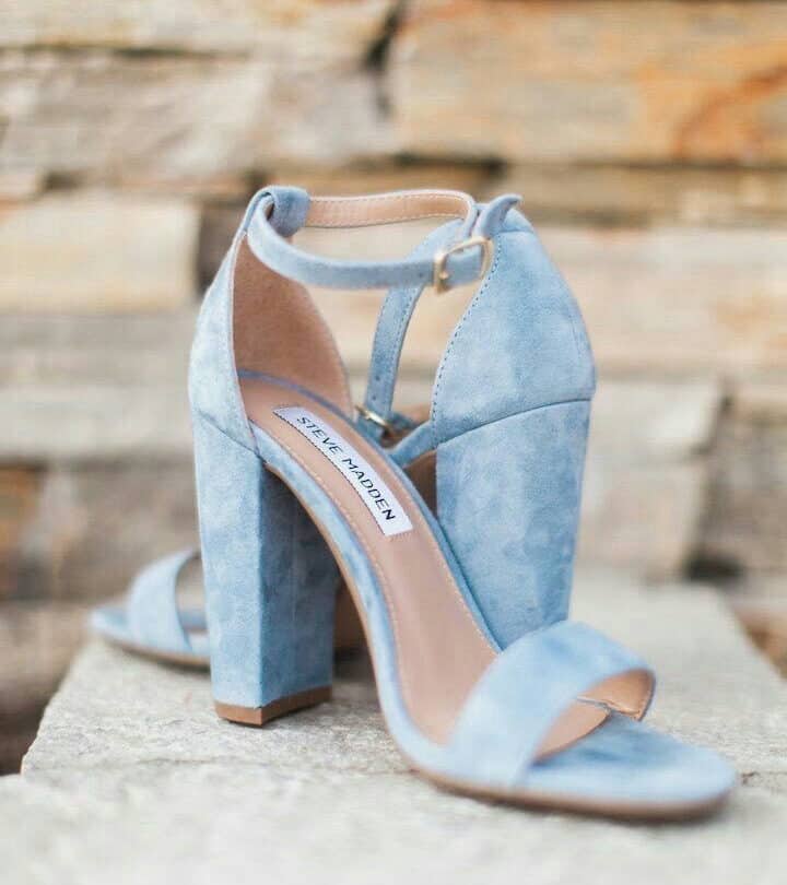 dusty blue bridal shoe