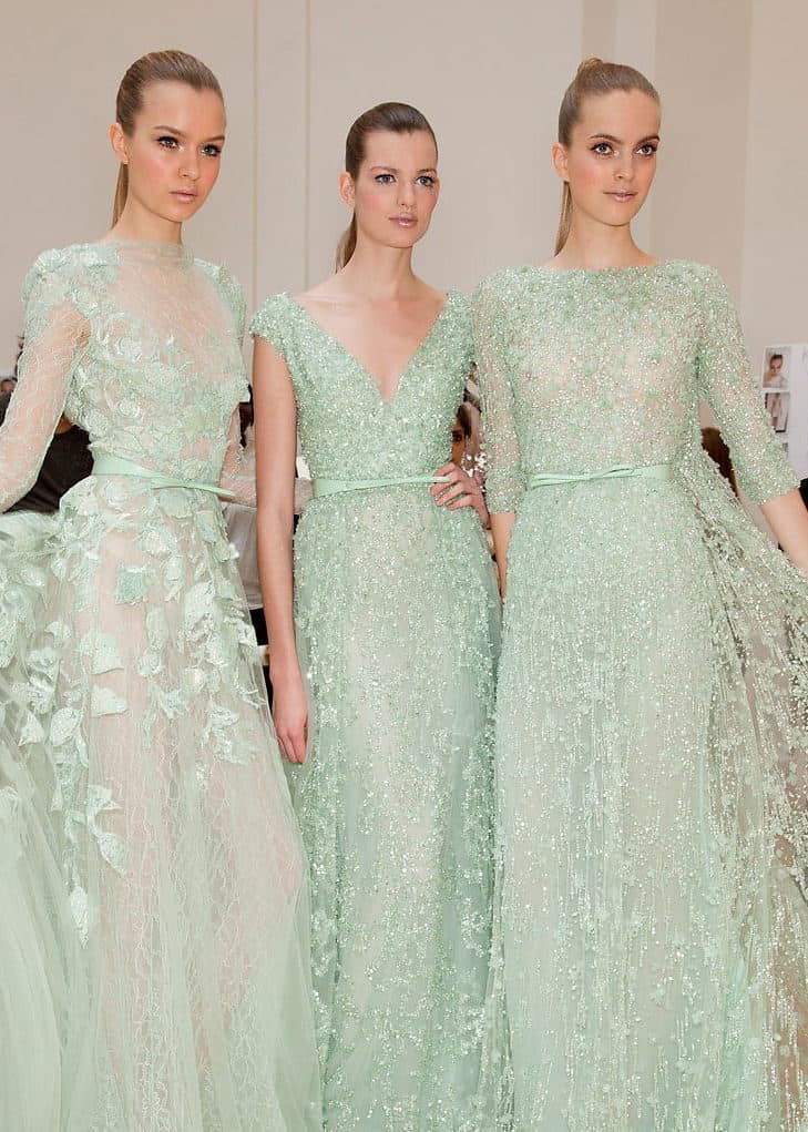 wedding-decoration-green-12 bridesmaids in dusty green dresses