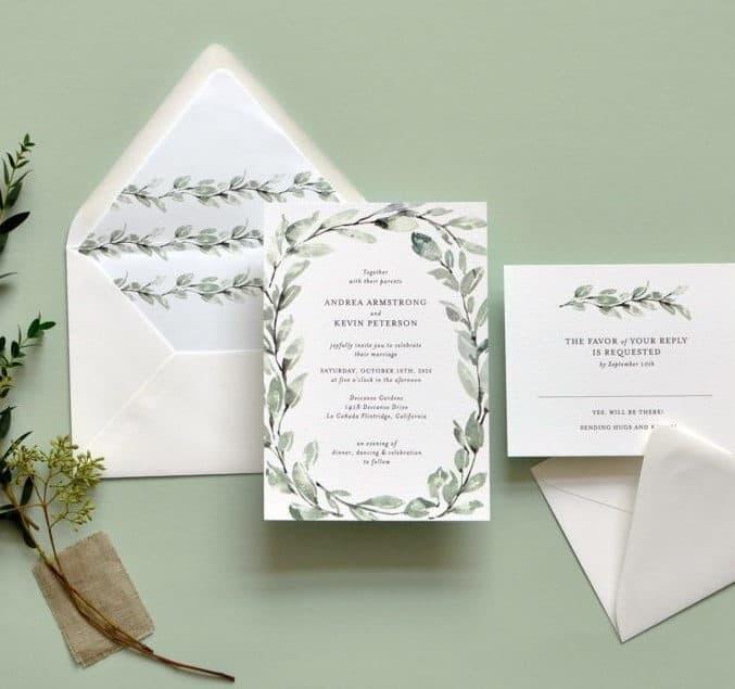 wedding-decoration-green-3 wedding invitation in dusty green colours