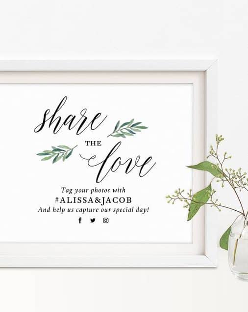 γαμήλια hashtags