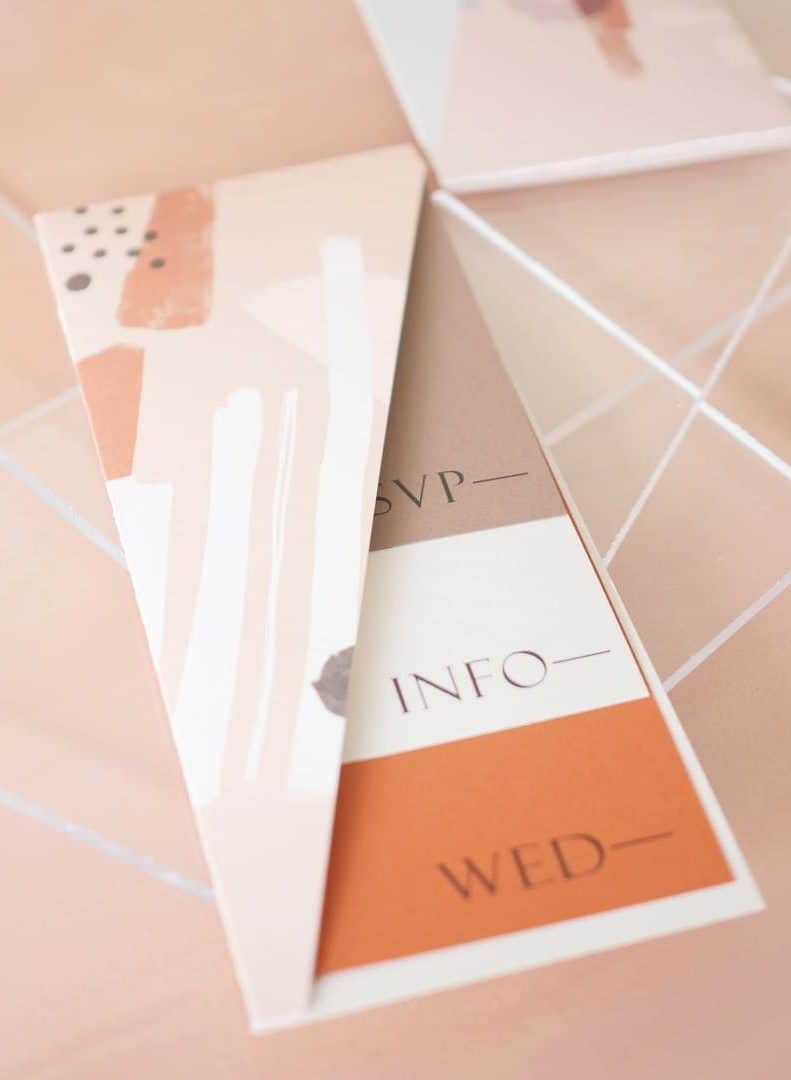 wedding invitation with pocket envelope